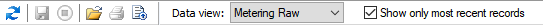 Raw Data control toolbar